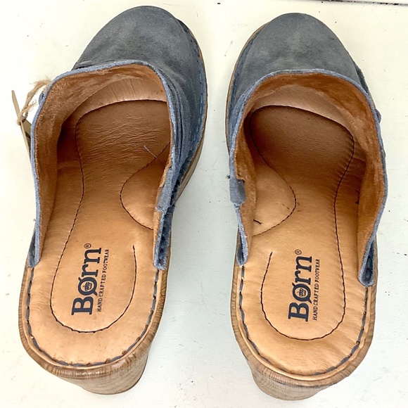 Blue BORN Women's Nola Suede Distressed Clogs Sz 8M - Picture 6 of 12